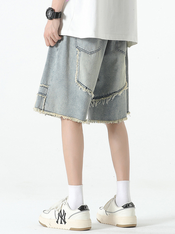 Men's Raw Trim Splice Shorts-3