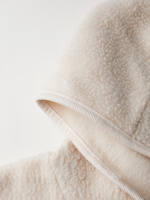 Lambswool Hooded Loose Jacket-6