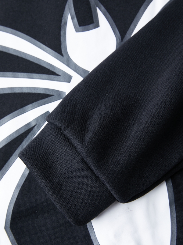 Men's Punk Spider Print Full Zip Oversized Hoodie-5